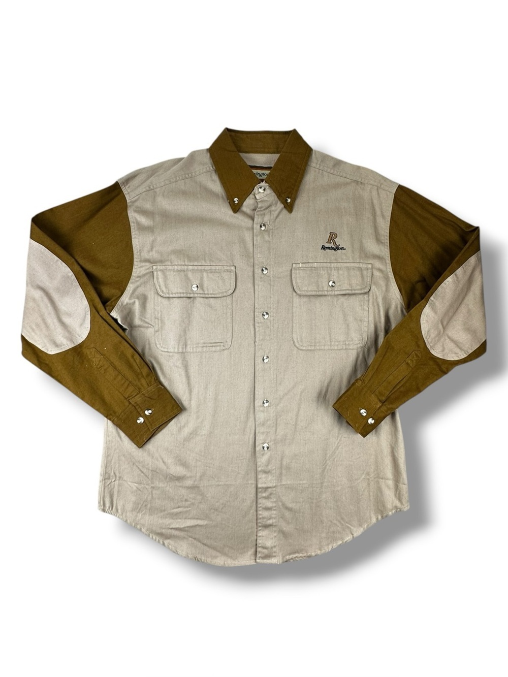 Remington Outdoors Tan Two-Tone Cotton Canvas Field Shirt with Shooting Patches